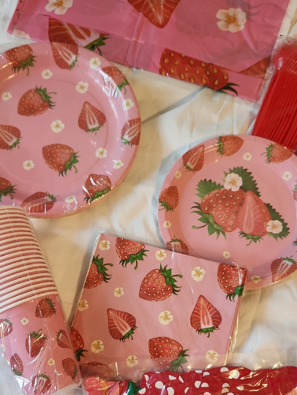 Strawberry Pink Birthday Party Set